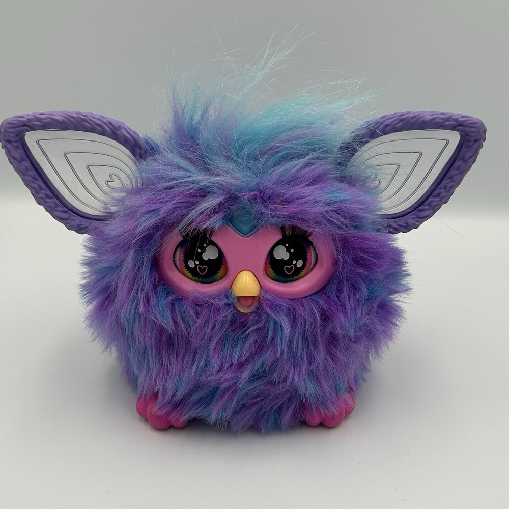 Furby Purple Blue Interactive Plush Toy 2023 Hasbro TESTED & WORKS!